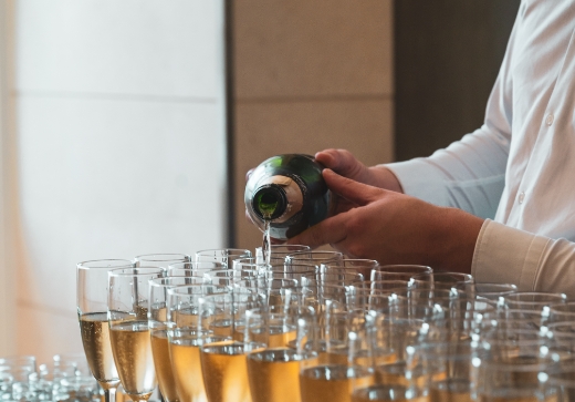 Corporate event rental setup in Pittsburgh with bar service